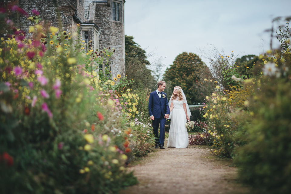 Wedding couple in the main border